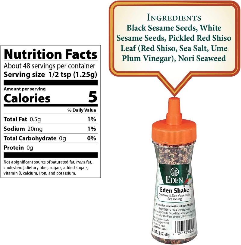 Eden Shake Sesame and Sea Vegetable Seasoning - Image 2